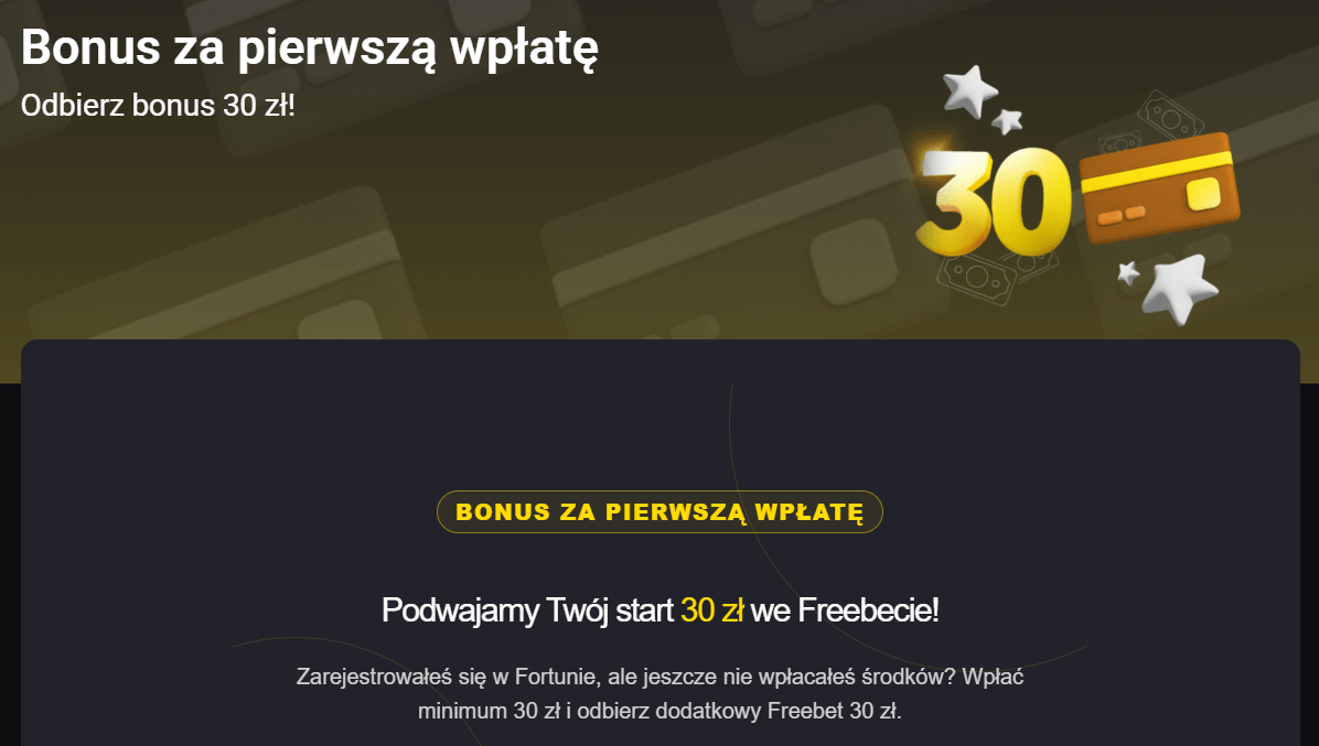 Bonus za pierwszą wpłatę u bukmachera - odbierz Freebet 2
