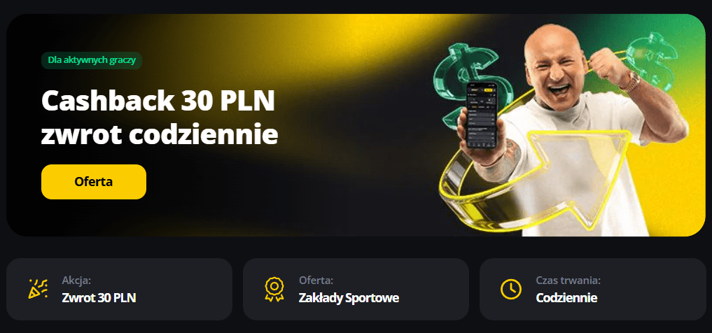 Cashback 30 PLN w LV BET – zwrot za przegrany zakład 4