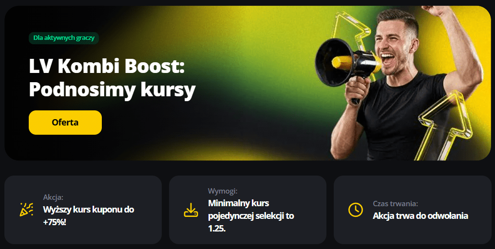 LVBET Kombi Boost Zwiększ swoje kursy